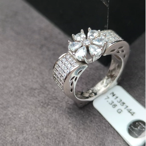 انگشتر نقره جواهری کدN135144 - Image 2