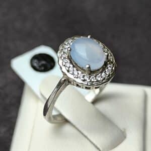 انگشتر نقره عقیق کبود یمنی کد N105911 - Image 4