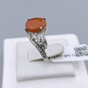 انگشتر نقره عقیق یمنی کد N105922 - Image 3