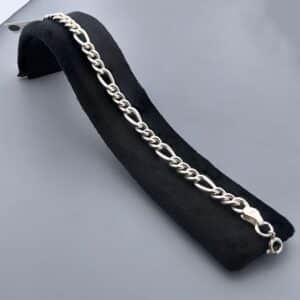دستبند نقره مرداطرح فیگارو  کد N132523 - Image 3