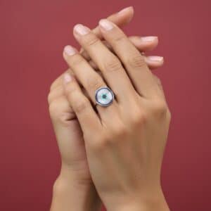 انگشتر نقره چشم نظر کدN136584