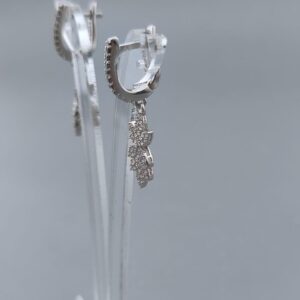 گوشواره نقره  آبکاری رادیوم کدN131067 - Image 3