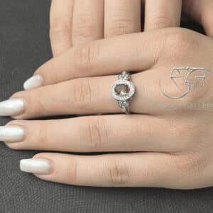 انگشتر نقره با نگین الکساندریت کد	N93102 - Image 8
