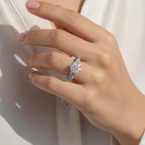 انگشتر نقره جواهری  کدN135148 - Image 3