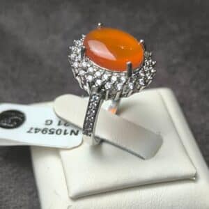 انگشتر نقره عقیق یمنی کد N105947 - Image 3