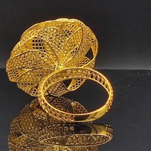 انگشتر نقره آبکاری طلا طرح فیوژن کد 200 - Image 8