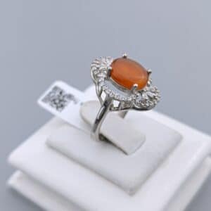 انگشتر نقره عقیق یمنی کد 105924 - Image 4