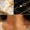 زنجیر نقره عیار ۹۲۵ با آبکاری طلای ۲۴ عیار زنجیر نقره عیار 925 طرح فیگارو