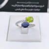 انگشتر نقره با نگین زبرجد ، یاقوت کبود N141439