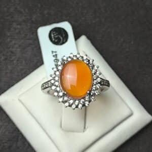 انگشتر نقره عقیق یمنی کد N105947 - Image 2