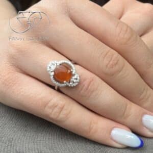 انگشتر نقره عقیق یمنی کد 105924