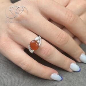 انگشتر نقره عقیق یمنی کد N105922 - Image 2