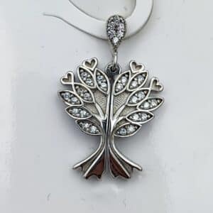 تو گردنی نقره طرح درخت آبکاری رادیوم کد 63 - Image 2