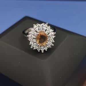 انگشتر نقره با نگین الکساندریت کد 	N93100 - Image 2