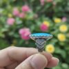 انگشتر نقره فیروزه کرمان کد 203436
