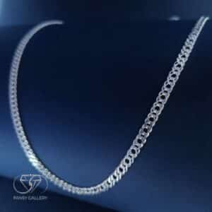زنجیر نقره عیار 925 طرح کارتیر دوبل کد 322 - Image 2