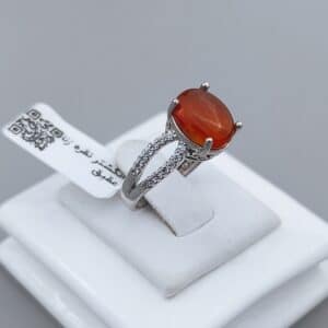 انگشتر نقره عقیق کد N105927 - Image 3