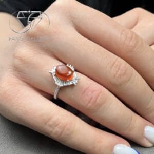 انگشتر نقره عقیق یمنی کد N105921 - Image 2