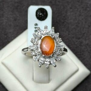 انگشتر نقره نگین عقیق یمنی  کدN105919 - Image 5