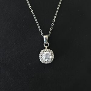 پلاک نقره عیار 925 با آبکاری طلا سفید کدN167671 - Image 2