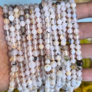تسبیح عقیق شجر طبیعی سفید 101 دانه